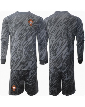 Portogallo Portiere Maglia Gara Trasferta Repliche Europei 2024 Bambino Maniche Lunghe